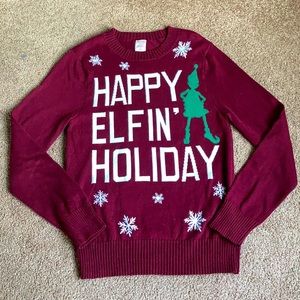 Maroon Holiday Sweater